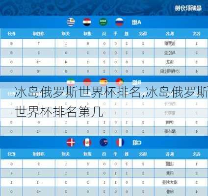 冰岛俄罗斯世界杯排名,冰岛俄罗斯世界杯排名第几