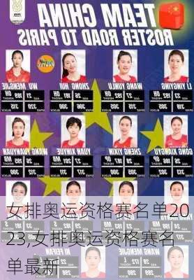 女排奥运资格赛名单2023,女排奥运资格赛名单最新