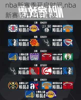 nba新赛季开启时间,nba新赛季开启时间表