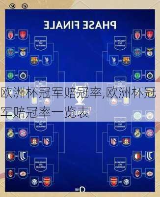 欧洲杯冠军赔冠率,欧洲杯冠军赔冠率一览表