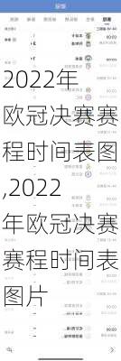 2022年欧冠决赛赛程时间表图,2022年欧冠决赛赛程时间表图片