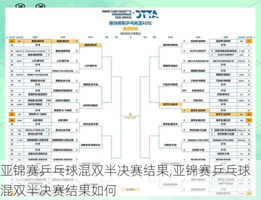 亚锦赛乒乓球混双半决赛结果,亚锦赛乒乓球混双半决赛结果如何