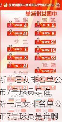 新一届女排名单公布7号球员是谁,新一届女排名单公布7号球员是谁啊