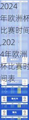 2024年欧洲杯比赛时间,2024年欧洲杯比赛时间表
