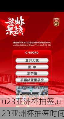 u23亚洲杯抽签,u23亚洲杯抽签时间