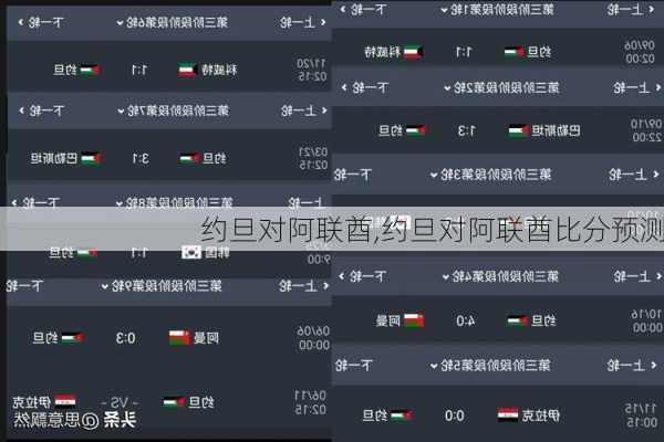 约旦对阿联酋,约旦对阿联酋比分预测